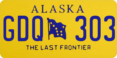 AK license plate GDQ303