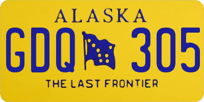 AK license plate GDQ305