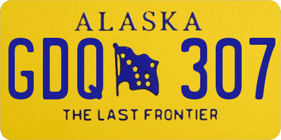 AK license plate GDQ307