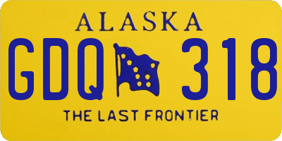 AK license plate GDQ318