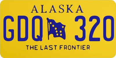 AK license plate GDQ320