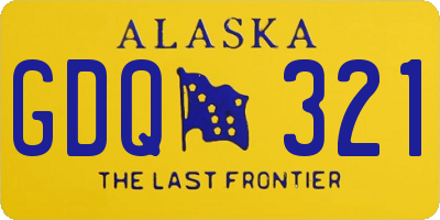 AK license plate GDQ321