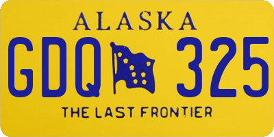 AK license plate GDQ325