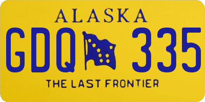 AK license plate GDQ335