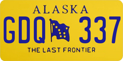 AK license plate GDQ337