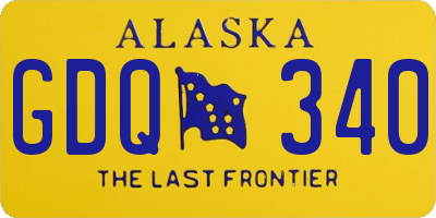 AK license plate GDQ340