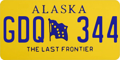 AK license plate GDQ344
