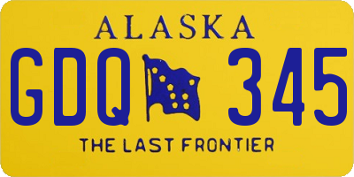 AK license plate GDQ345
