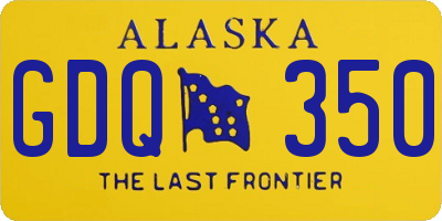 AK license plate GDQ350