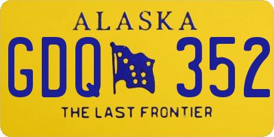 AK license plate GDQ352