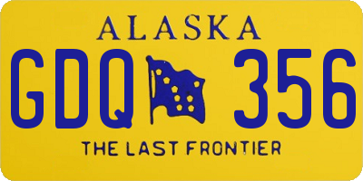 AK license plate GDQ356