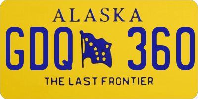 AK license plate GDQ360