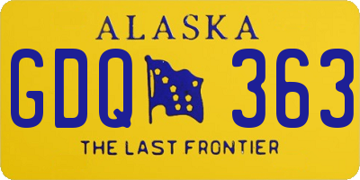 AK license plate GDQ363
