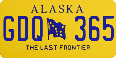 AK license plate GDQ365