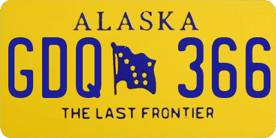 AK license plate GDQ366