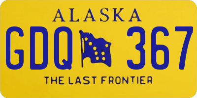 AK license plate GDQ367