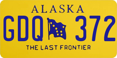 AK license plate GDQ372