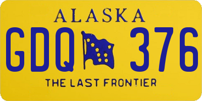 AK license plate GDQ376