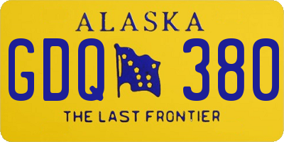 AK license plate GDQ380