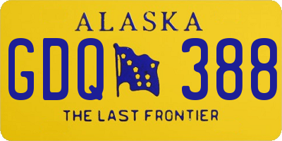 AK license plate GDQ388