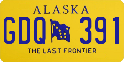 AK license plate GDQ391