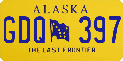 AK license plate GDQ397