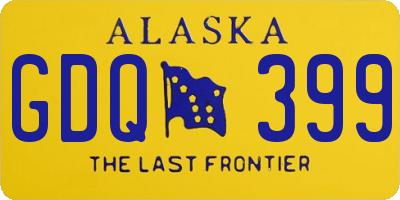 AK license plate GDQ399