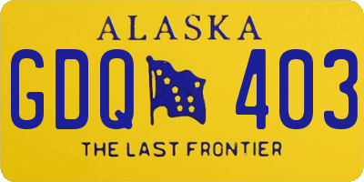 AK license plate GDQ403
