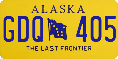 AK license plate GDQ405