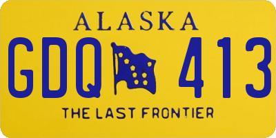 AK license plate GDQ413