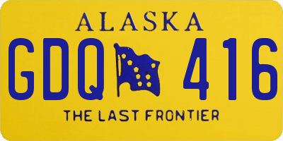 AK license plate GDQ416