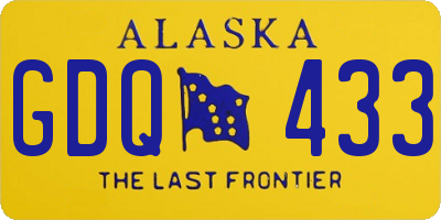 AK license plate GDQ433