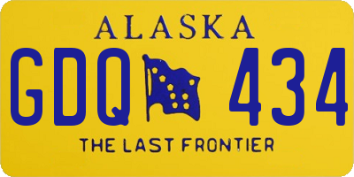 AK license plate GDQ434