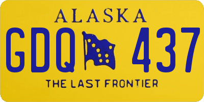 AK license plate GDQ437