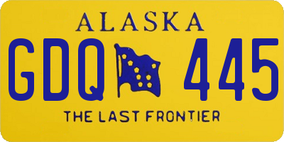 AK license plate GDQ445
