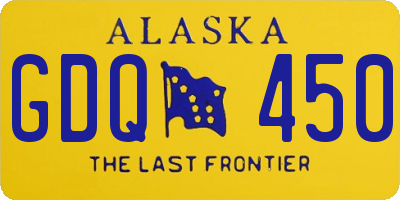 AK license plate GDQ450