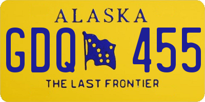 AK license plate GDQ455
