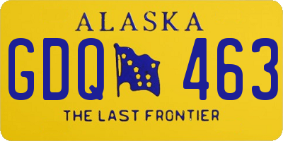 AK license plate GDQ463