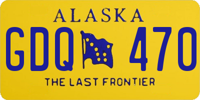 AK license plate GDQ470