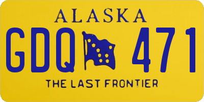 AK license plate GDQ471