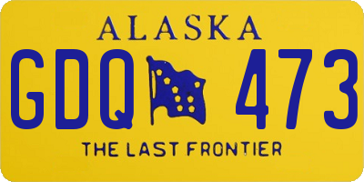 AK license plate GDQ473