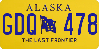 AK license plate GDQ478