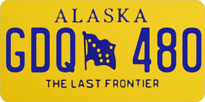 AK license plate GDQ480