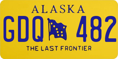 AK license plate GDQ482