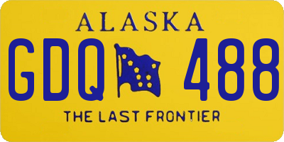 AK license plate GDQ488