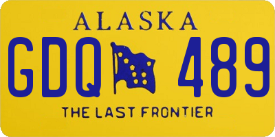 AK license plate GDQ489