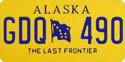 AK license plate GDQ490