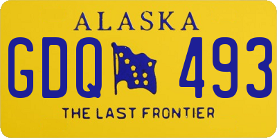 AK license plate GDQ493