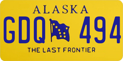 AK license plate GDQ494