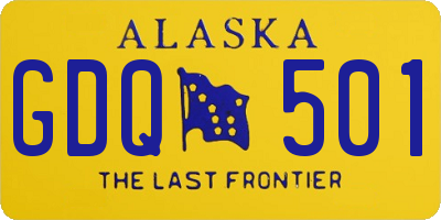AK license plate GDQ501